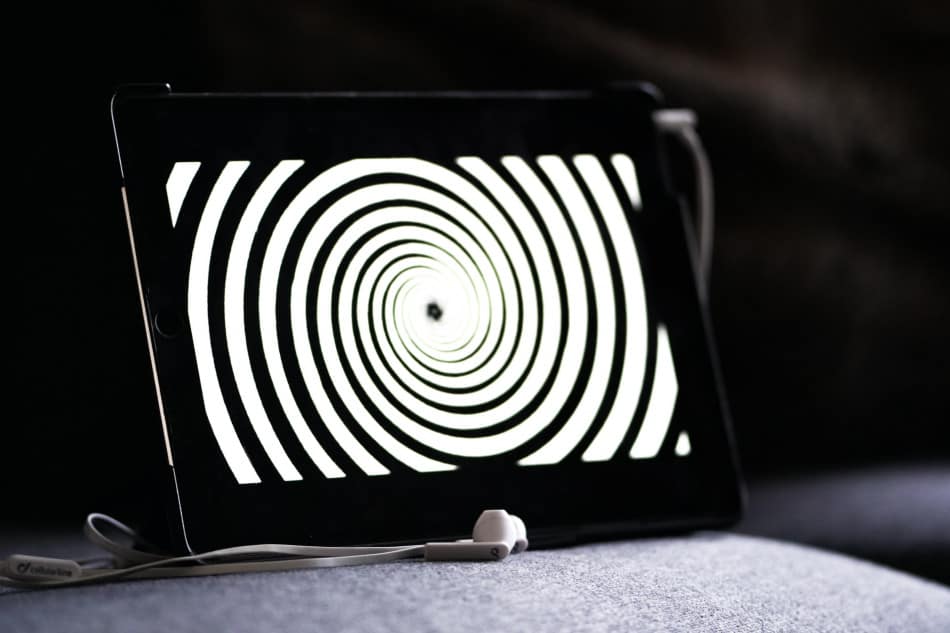 screen with hypnosis